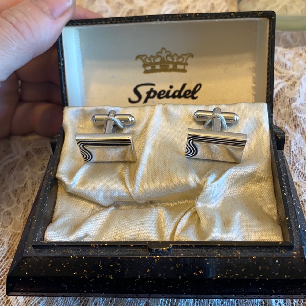 Vintage Speidel Rectangular Silver Tone Mirror Fi… - image 2